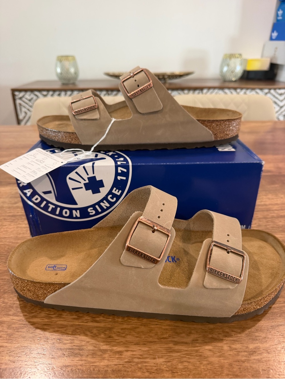 Birkenstock Arizona BS Soft Footbed Sandals Tabacco Brown Size 13M BNIB